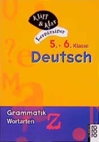 Beispielbild fr Deutsch, 5. und 6. Klasse, Grammatik, Wortarten zum Verkauf von medimops