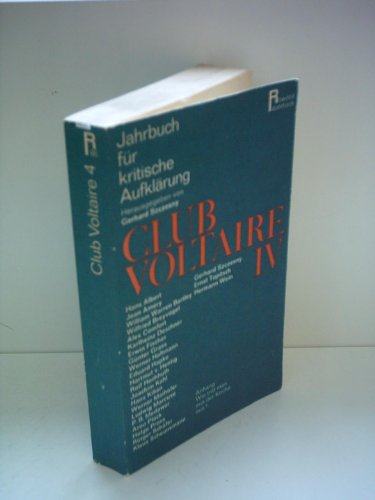 Imagen de archivo de CLUB VOLTAIRE. JAHRBUCH FR KRITISCHE AUFKLRUNG Band 4 a la venta por German Book Center N.A. Inc.