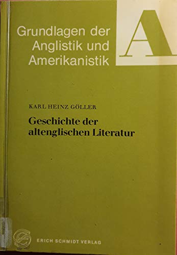 9783503006021: Geschichte der altenglischen Literatur.