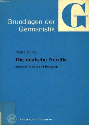 Beispielbild fr Die deutsche Novelle zwischen Klassik und Romantik (Grundlagen der Germanistik) zum Verkauf von medimops