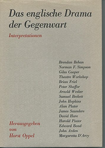 9783503007882: Das englische Drama der Gegenwart: Interpretationen