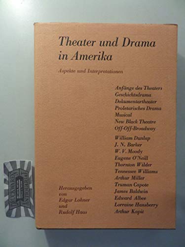 Imagen de archivo de Theater und Drama in Amerika. Aspekte und Interpretationen a la venta por medimops
