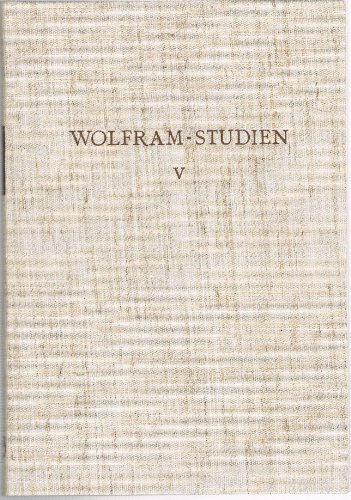 Imagen de archivo de Wolfram-Studien V a la venta por Wonder Book