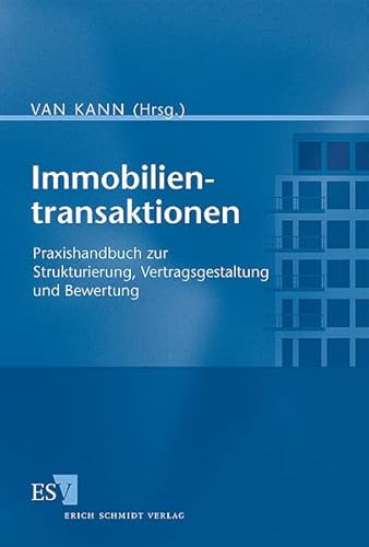 Stock image for Immobilientransaktionen: Praxishandbuch zur Strukturierung, Vertragsgestaltung und Bewertung [Gebundene Ausgabe] G-REITs Immobilienaktienesellschaften Immobilienbewertung Immobilieninvestment Immobilienkauf Immobilientransaktionen Immobilienverkauf REITs Jrgen van Kann (Herausgeber) Gerhard Gndel, Jrn Hirschmann, Clemens Just, Jrgen Kann, Lars Kersebaum, Joachim Krmer, Kai-Peter Ott, Peter Saemann, Christian Schlter, Cristian Windorfer Das von Dr. Jrgen van Kann herausgegebene Praxishandbuch bietet eine leicht verstndliche bersicht ber die rechtlichen und prozessrelevanten Fragen bei Immobilientransaktionen. Neben rein rechtlichen Themen, wie der Gestaltung des Kaufvertrages, einer evtl. erforderlichen Kartellanmeldung oder Due Diligence Checklisten, behandeln erfahrene Praktiker auch den Auktionsprozess und die Bewertung. Dabei kommt ein Instrumentarium zum Einsatz, welches in der Praxis erprobt und in zahllosen Immobilientransaktionen entwickelt und verfeinert wurde. Ein Ex for sale by BUCHSERVICE / ANTIQUARIAT Lars Lutzer