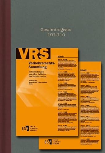 Stock image for Verkehrsrechts-Sammlung (VRS) Gesamtregister Band 101-110 for sale by Buchpark