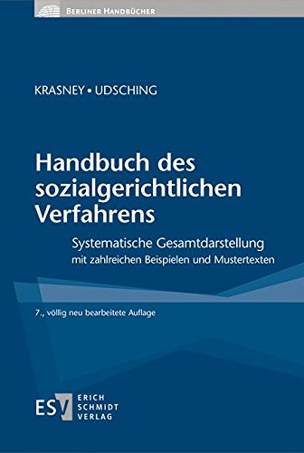 9783503170364: Handbuch des sozialgerichtlichen Verfahrens: Systematische Gesamtdarstellung mit zahlreichen Beispielen und Mustertexten (Berliner Handbcher)
