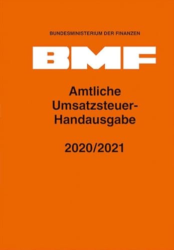 Stock image for Amtliche Umsatzsteuer-Handausgabe 2020/2021 for sale by medimops