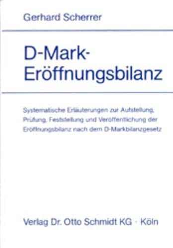 Beispielbild fr D-Mark-Erffnungsbilanz zum Verkauf von medimops