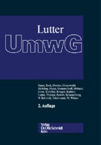 9783504370091: """Umwandlungsgesetz. Kommentar by Bayer, Walter; Bork, Reinhard; Lutter, Marcus"""