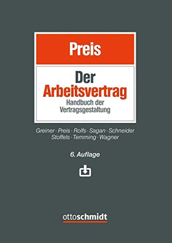 Stock image for Der Arbeitsvertrag: Handbuch der Vertragsgestaltung for sale by Revaluation Books