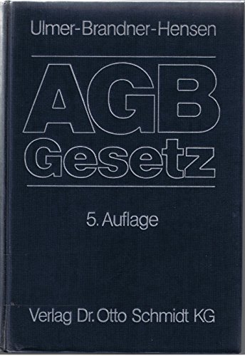 Beispielbild fr AGB-Gesetz. Kommentar zum Gesetz zur Regelung des Rechts der Allgemeinen Geschftsbedingungen zum Verkauf von medimops