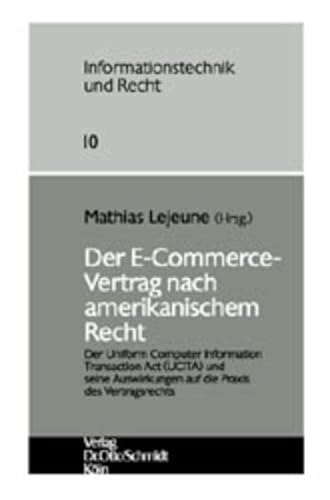Stock image for Der E-Commerce-Vertrag nach amerikanischem Recht for sale by medimops