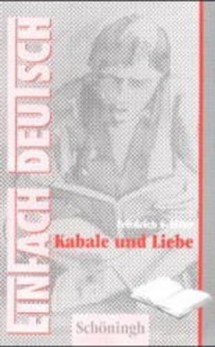 Stock image for EinFach Deutsch: Kabale und Liebe. Ein brgerliches Trauerspiel for sale by medimops