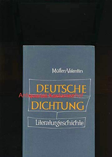 Stock image for Deutsche Dichtung. Kleine Geschichte unserer Literatur. for sale by Mephisto-Antiquariat