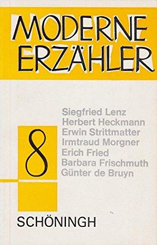 Beispielbild fr Moderne Erzhler 8 zum Verkauf von Antiquariat BuchX