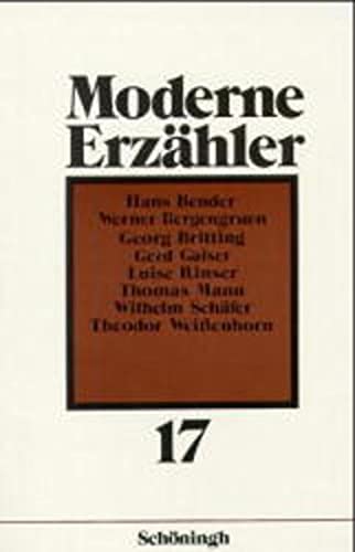 Stock image for Moderne Erzähler for sale by George Cross Books