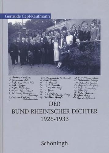 9783506715517: Der Bund Rheinischer Dichter 1926-1933