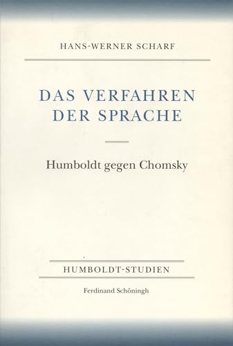 9783506740243: Das Verfahren der Sprache: Humboldt gegen Chomsky