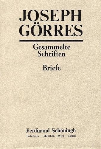9783506763518: Briefe Der Mnchener Zeit: 1 (Grres - Gesammelte Schriften (Alles))