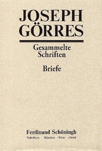 9783506763518: Briefe Der Mnchener Zeit (Grres - Gesammelte Schriften (Alles)) (German Edition)