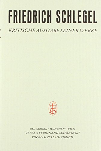 9783506778017: Friedrich Schlegel - Kritische Ausgabe seiner Werke: Studien des klassischen Altertums: Bd 1