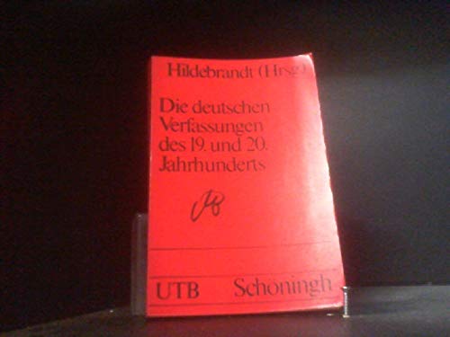 Beispielbild fr Die deutschen Verfassungen des 19. und 20. Jahrhunderts zum Verkauf von Versandantiquariat Felix Mcke