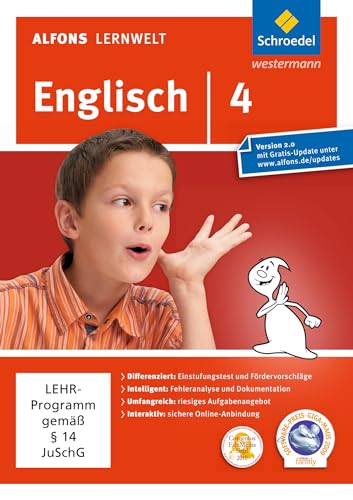 9783507602229: Alfons Lernwelt Lernsoftware Englisch 4. DVD-ROM fr Windows 7; Vista; XP und Mac OS X 10.5: 2