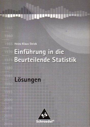 Stock image for Einfhrung in die beurteilende Statistik Lsungen for sale by medimops