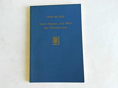 9783511000585: Vom Wesen und Wert der Demokratie (German Edition)