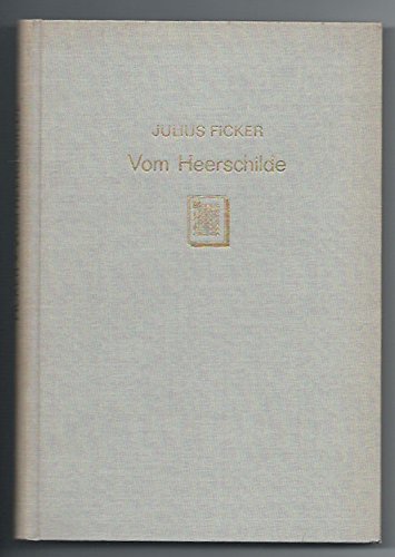 Imagen de archivo de Vom Heerschilde : eine Beitrag zur deutschen Reichs- und Rechtsgeschichte. a la venta por Kloof Booksellers & Scientia Verlag