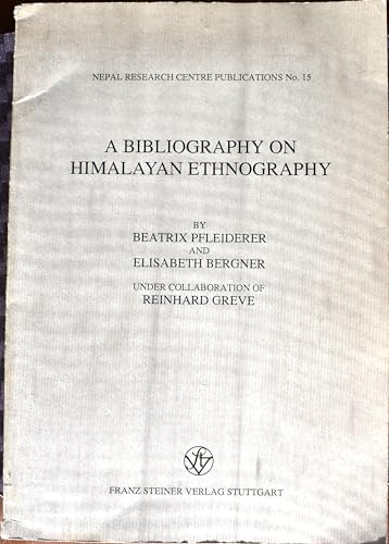 Stock image for A Bibliography on Himalayan Ethnography for sale by Yak and Yeti Books