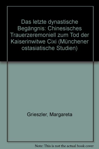 Das letzte dynastische Begräbnis Chinesisches Trauerzeremoniell zum Tod der Kaiserinwitwe Cixi. E...