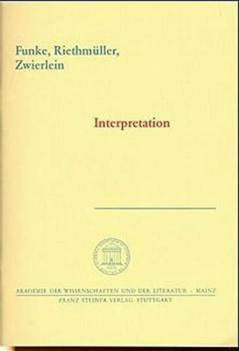 Stock image for Interpretationen. for sale by Musikantiquariat Bernd Katzbichler