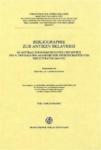 Beispielbild fr Bibliographie Zur Antiken Sklaverei zum Verkauf von Ammareal