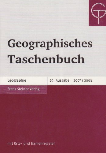 9783515089661: Geographisches Taschenbuch 2007/2008. 29. Ausgabe / Geographical Paperback 2007/2008. 29. Expenditure