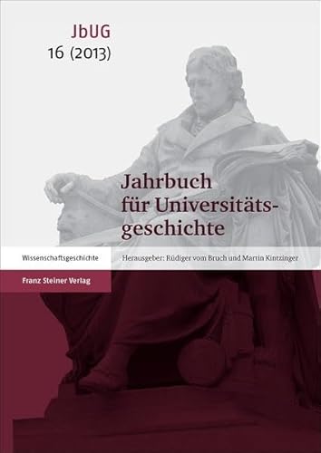 9783515110402: Jahrbuch fr Universittsgeschichte 16 (2013)