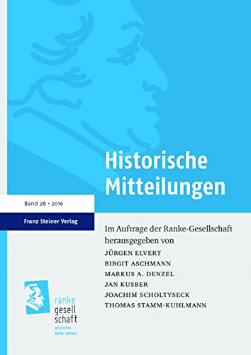 9783515113960: Historische Mitteilungen 28 (2016): Der Erste Weltkrieg - Regionale Perspektiven