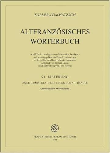 Imagen de archivo de Altfranzosisches Worterbuch: Lieferung a la venta por Anybook.com