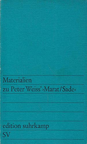 Stock image for Materialien zu Peter Weiss' Marat, Sade. [zusammengest. von Karlheinz Braun] / edition suhrkamp ; 232 for sale by antiquariat rotschildt, Per Jendryschik