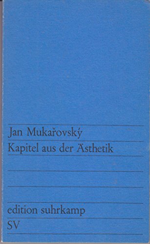 Kapitel aus der Ästhetik - Mukarovský, Jan