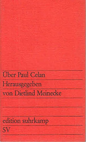 Über Paul Celan, - Dietlind Meinecke (Hrsg.)