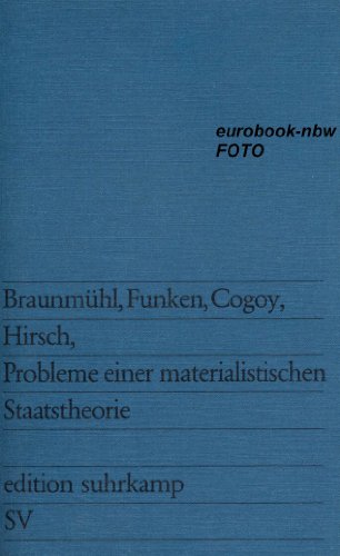 9783518006177: Probleme einer materialistischen Staatstheorie (Edition Suhrkamp ; 617) (German Edition)
