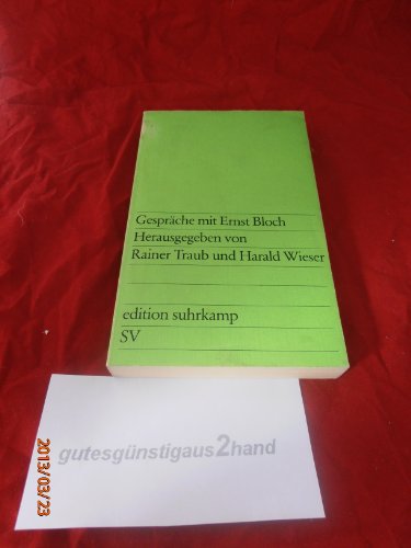 9783518007983: Gespräche mit Ernst Bloch (Edition Suhrkamp)