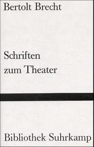 9783518010419: Schriften Zum Theater: ber eine nichtaristotelische Dramatik: 41