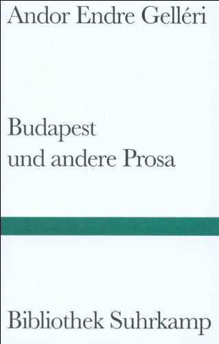 Stock image for Budapest und andere Prosa for sale by Sammlerantiquariat