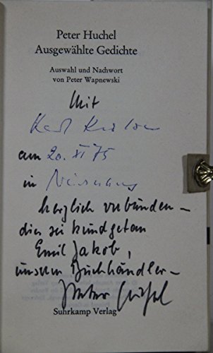 Imagen de archivo de Ausgewhlte Gedichte. Auswahl und Nachwort von Peter Wapnewski. a la venta por Paderbuch e.Kfm. Inh. Ralf R. Eichmann