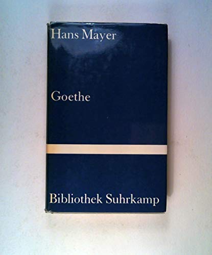 Goethe: Ein Versuch uÌˆber d. Erfolg (Bibliothek Suhrkamp ; Bd. 367) (German Edition) (9783518013670) by Mayer, Hans