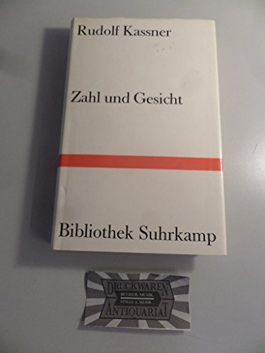 Beispielbild fr Zahl und Gesicht. nebst e. Einl. "Der Umriss einer universalen Physiognomik", zum Verkauf von modernes antiquariat f. wiss. literatur