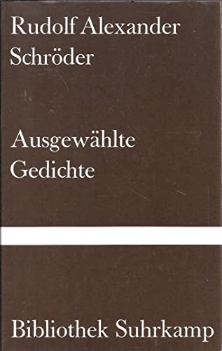 Beispielbild fr Ausgewhlte Gedichte. Bibliothek Suhrkamp Nr. 572 zum Verkauf von Hylaila - Online-Antiquariat