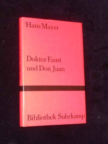 Beispielbild fr Doktor Faust und Don Juan. zum Verkauf von Antiquariat Eule